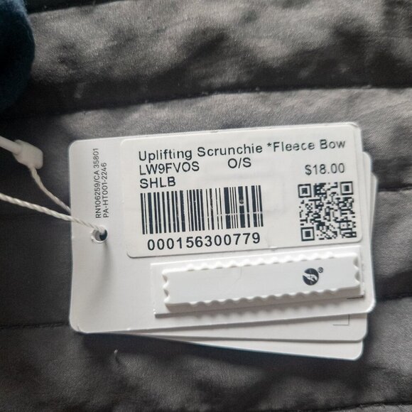 NWT Lululemon Uplifting Scrunchie *Fleece Bow - Shale Blue - Picture 2 of 2